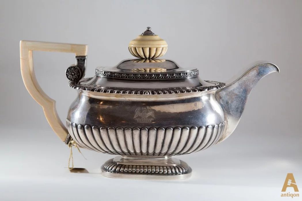 Silver teapot