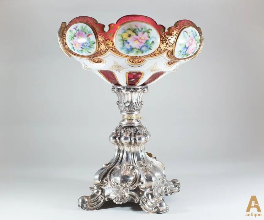 Bohemia silver vase