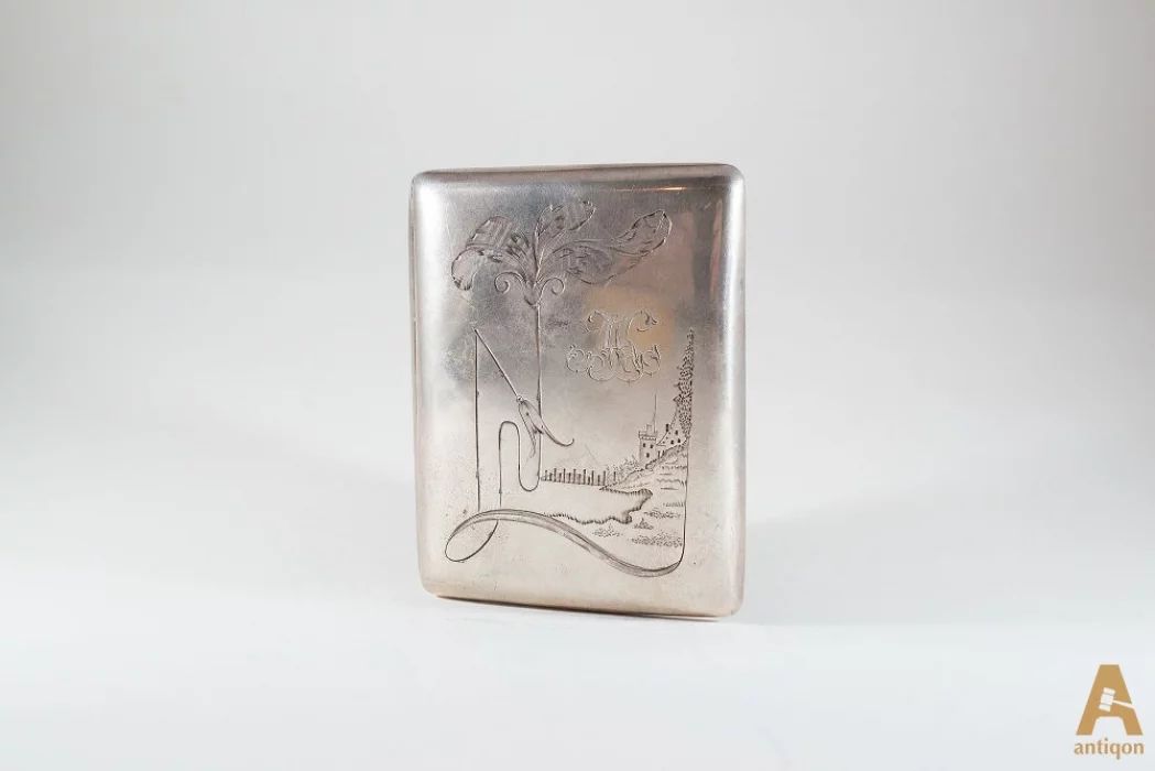 Silver cigarette case