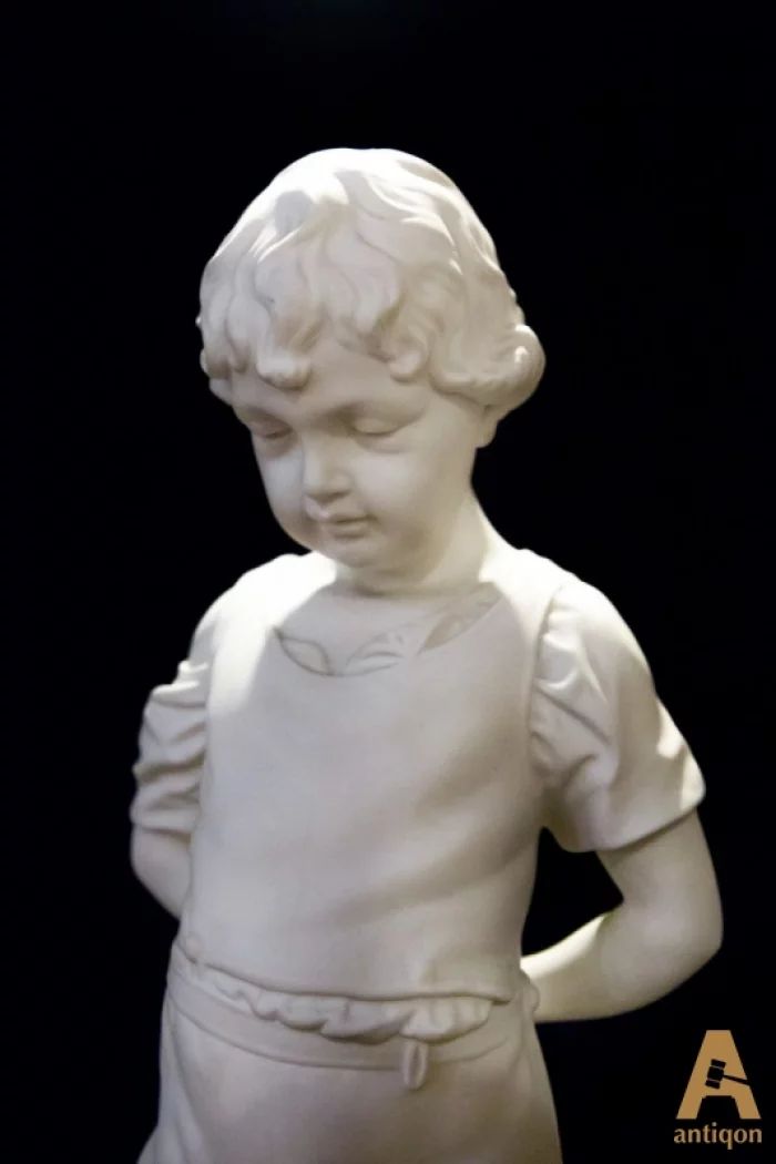 Porcelain figure "Boy with a frog"