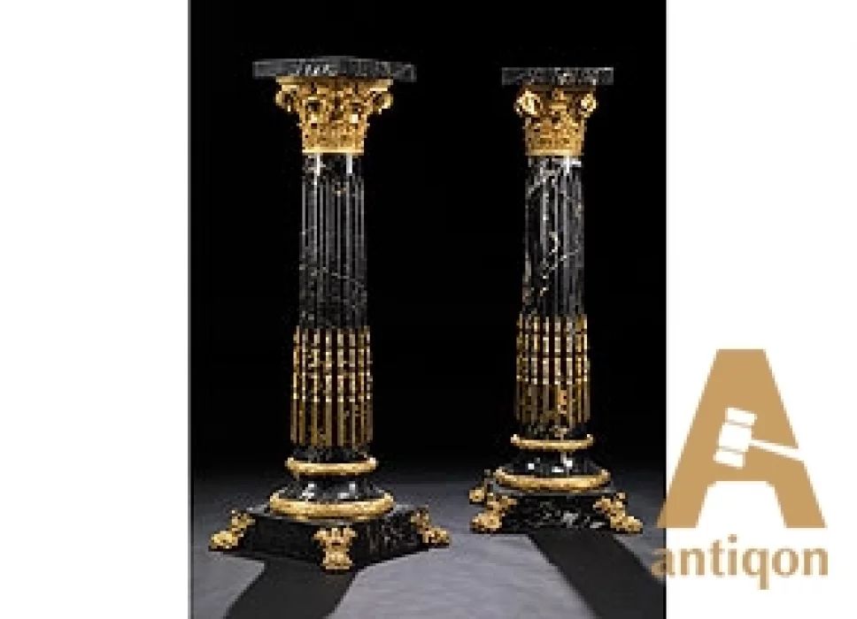 A pair of marble columns. Imperial Russia