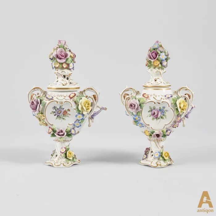 A pair of vases