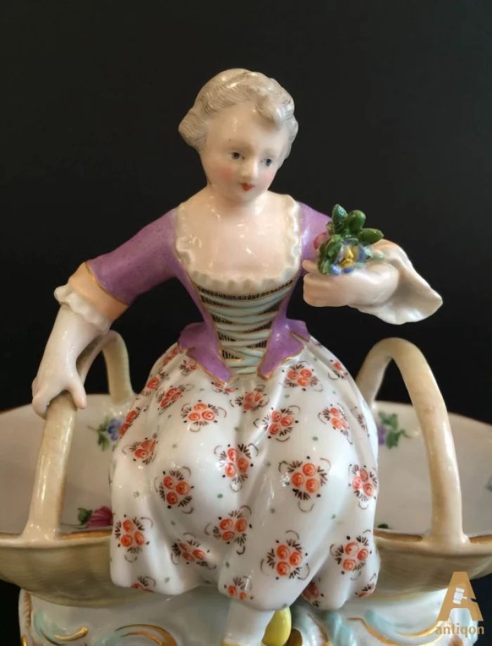 "Girl with Baskets" Meissen