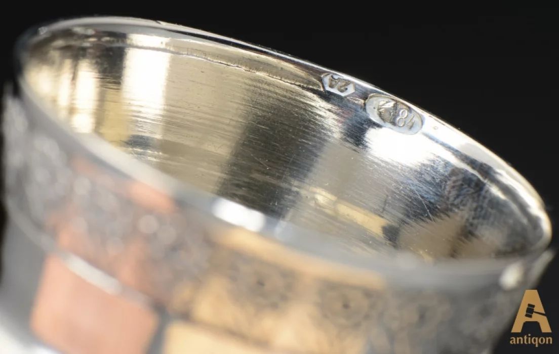 Silver glass. Russia. 