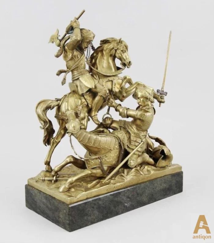 Skulptūra "Bruņinieku cīņa" 20.gs.