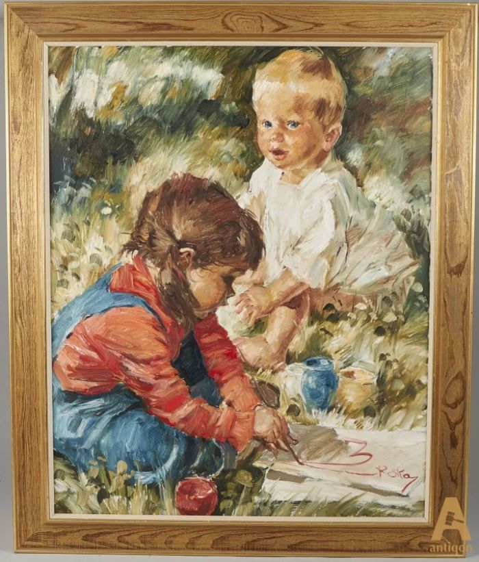 "Playing children" Charles Roka