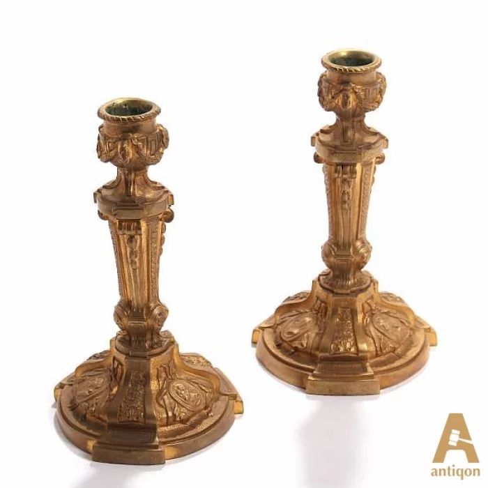 A pair of candlesticks, Napoleon III