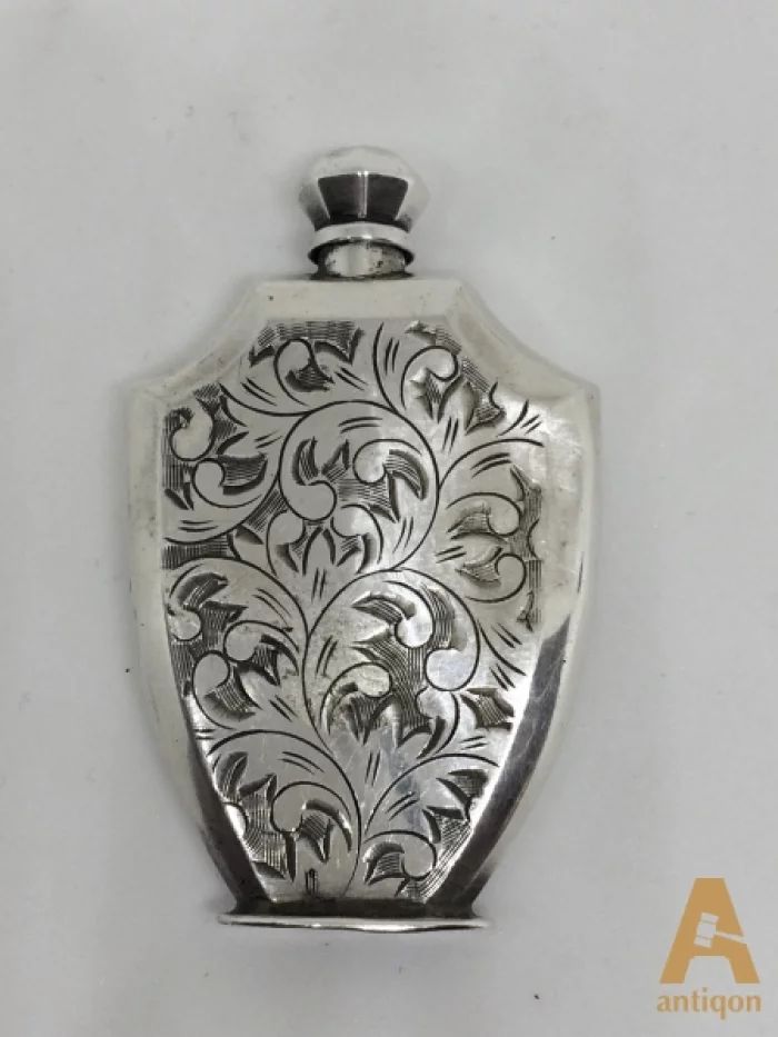 Silver perfume bottles