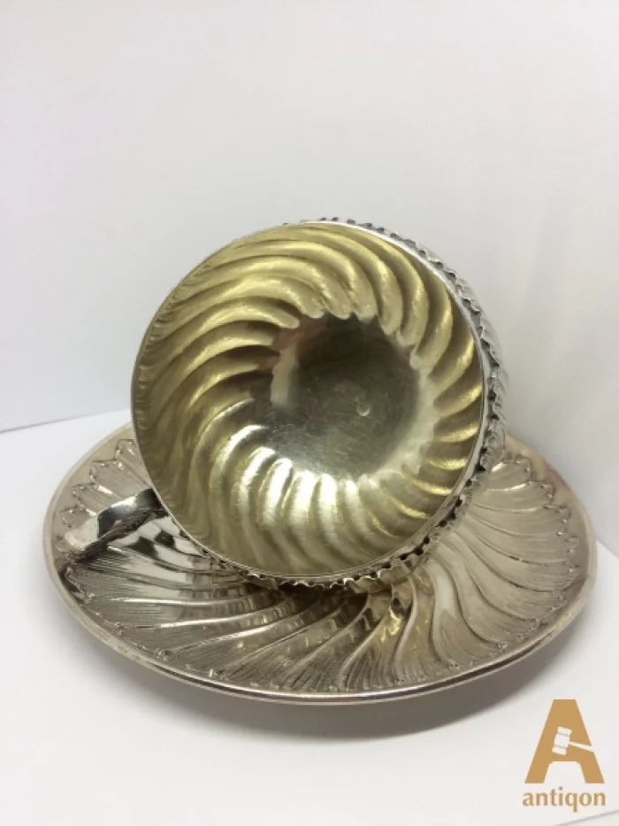 Silver Cup and saucer. France