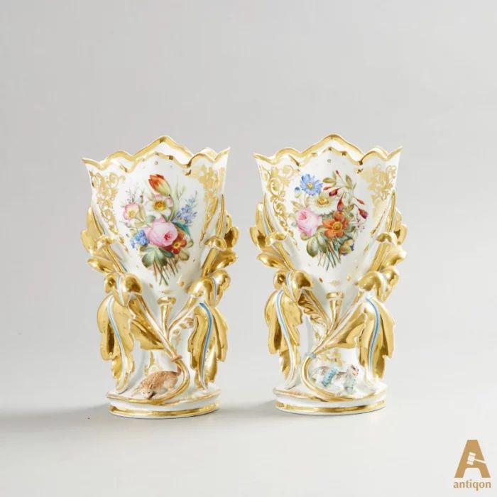 A pair of porcelain vases