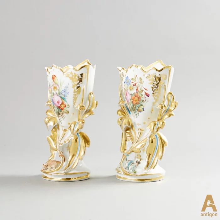 A pair of porcelain vases
