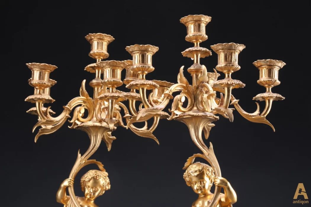 A pair of candelabras