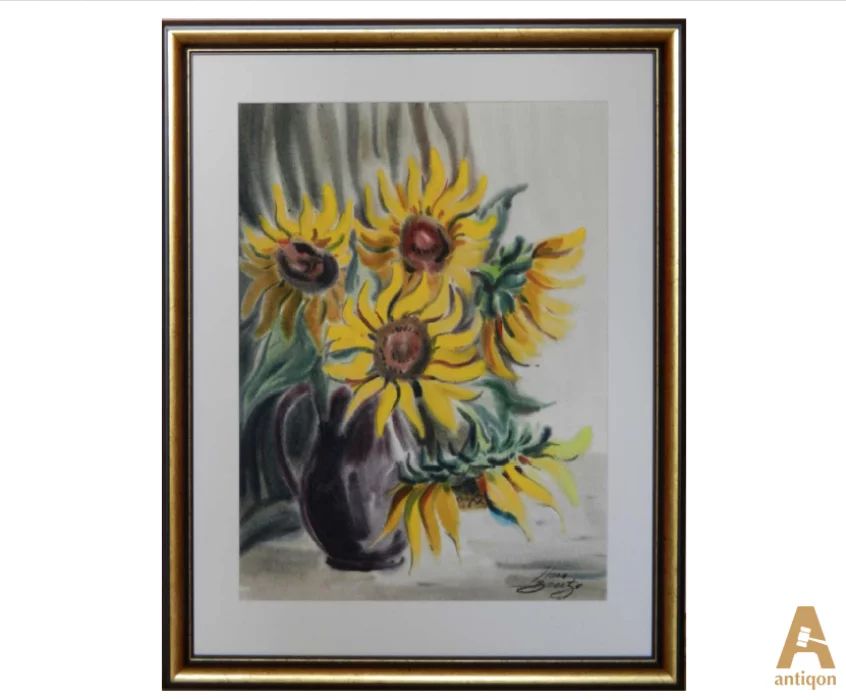 Glezna "Saulespuķes". Ilona Brekte