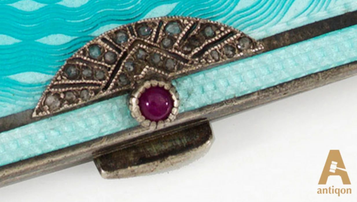 Cigarette case with enamel. Russia