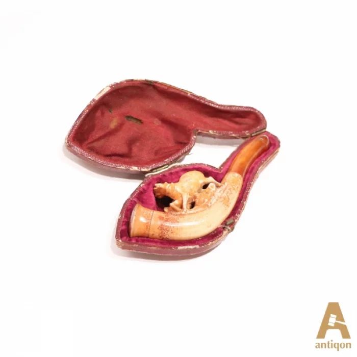 The mouthpiece in a leather case