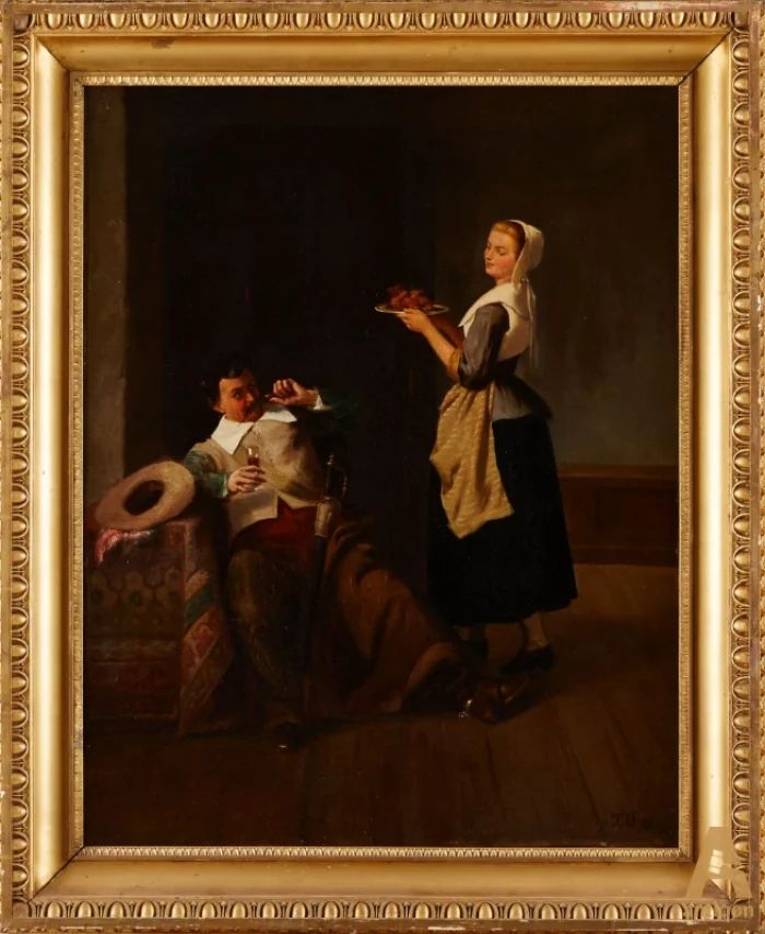 Картина "В трактире" 1800 гг.