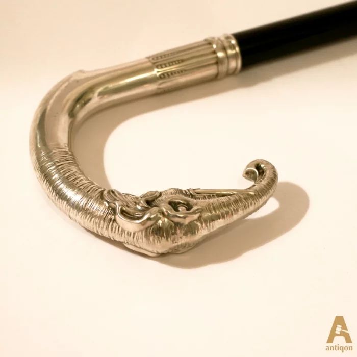 Walking stick with silver handle. Latvia