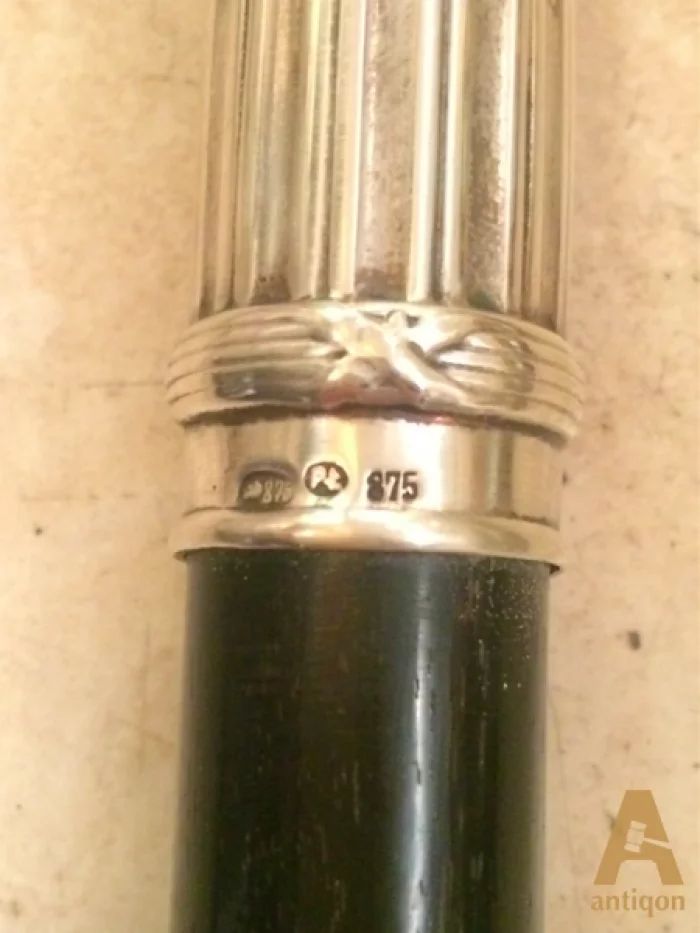 Walking stick with silver handle. Latvia