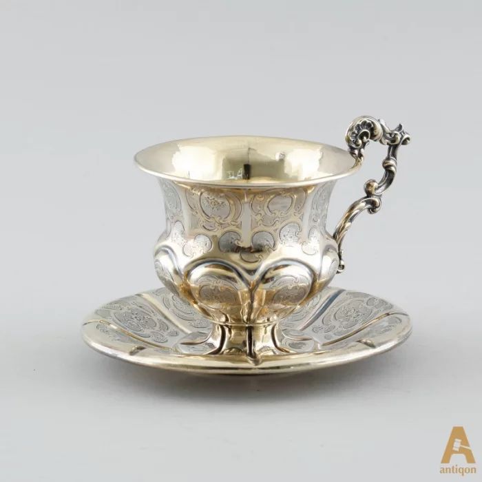 Silver coffee cup