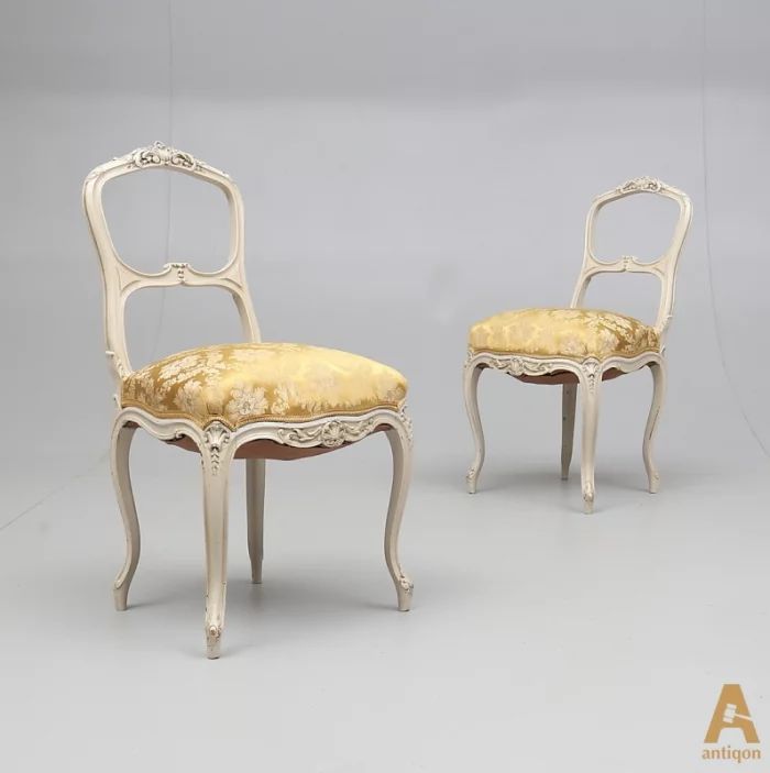 A pair of chairs Rococo style