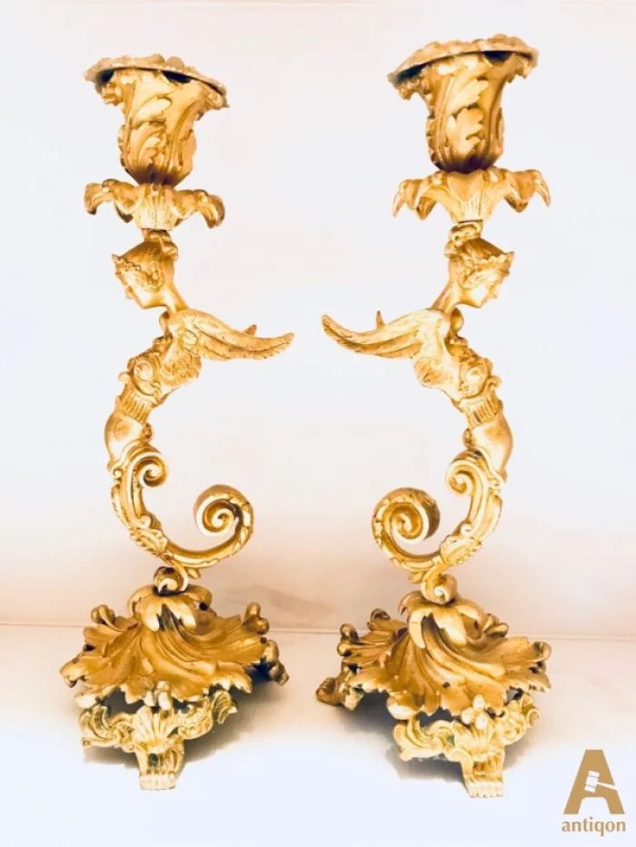 Bronze candlesticks