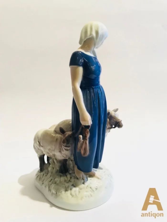 "A Girl with Lambs" B&G