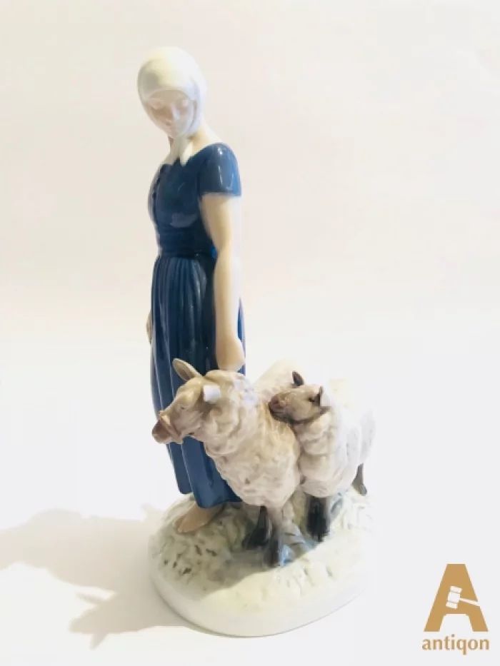 "A Girl with Lambs" B&G