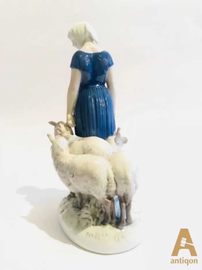 "A Girl with Lambs" B&G