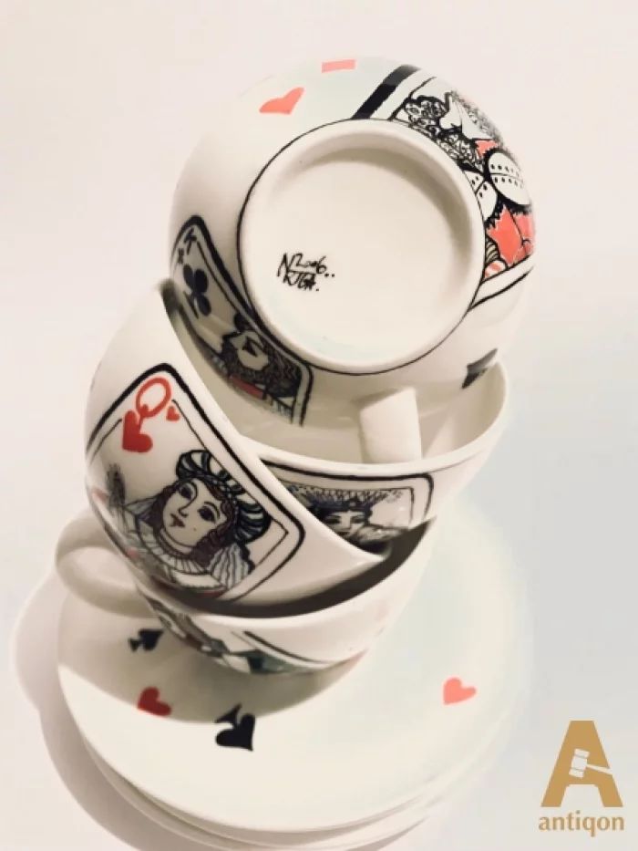 Set of cups "Playing Cards" 