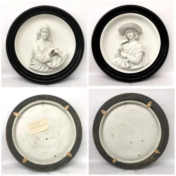 Pair Porcelain (Biscuit) pictures