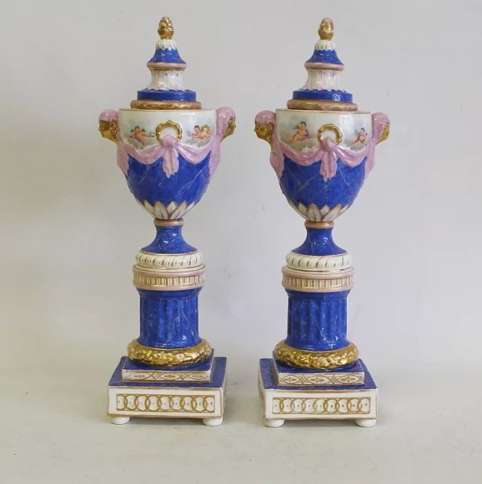 A pair of vases