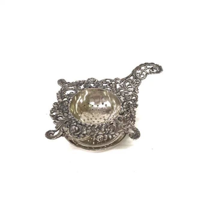 Silver tea strainer