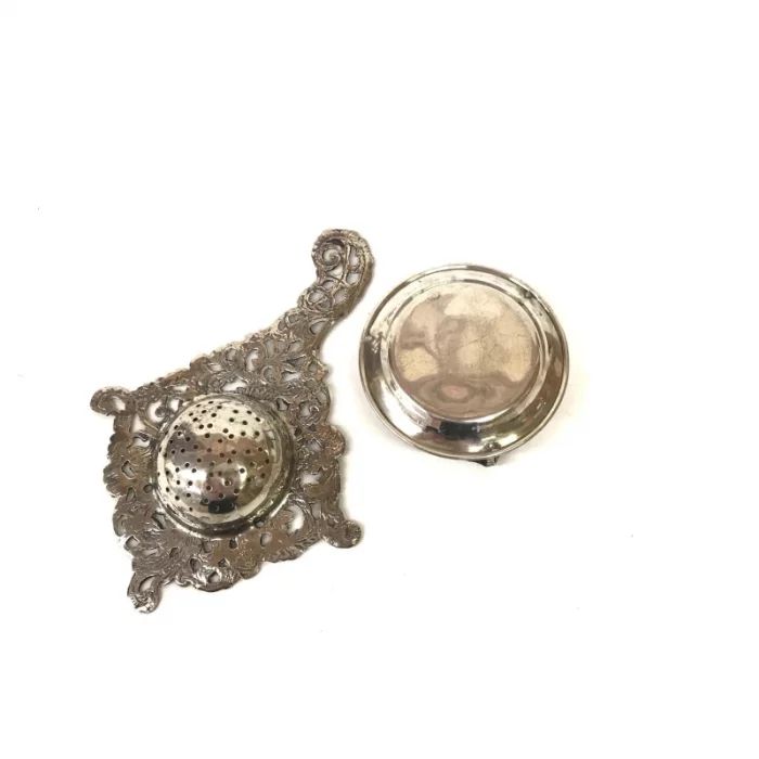 Silver tea strainer