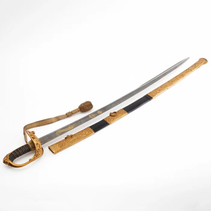An officers saber in a scabbard. 1871 