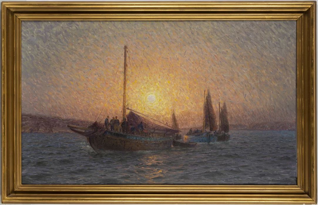 Glezna "Jūras ainava".  Emil Ekman 
