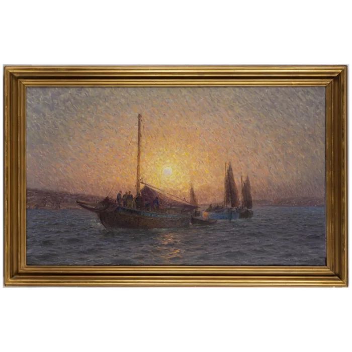 Glezna "Jūras ainava".  Emil Ekman 