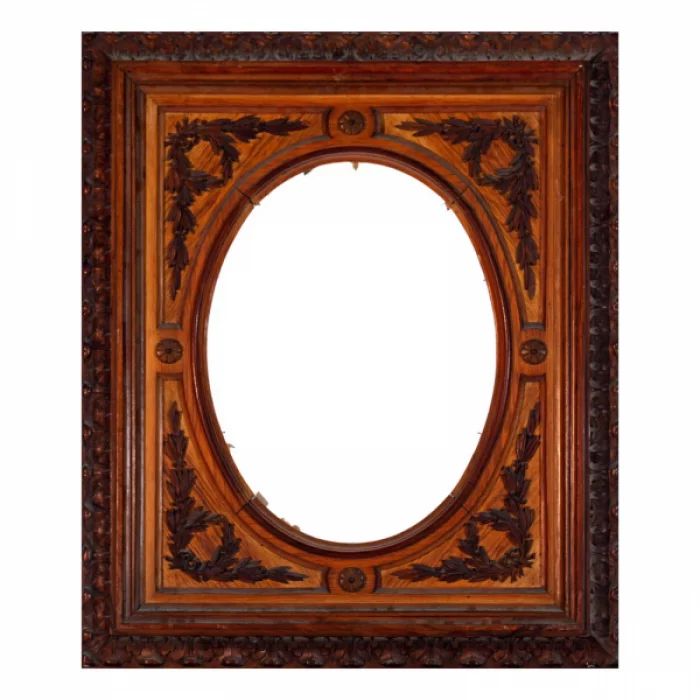 Five carved wood frames