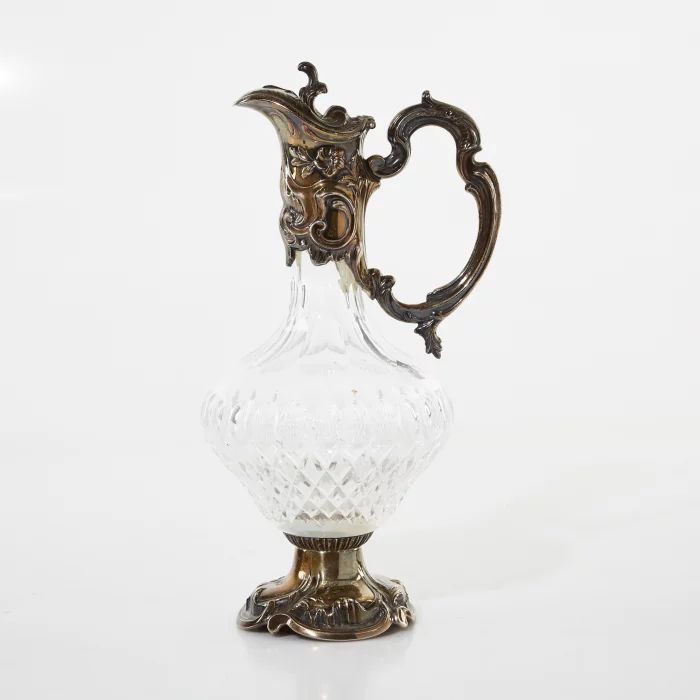 Silver mounted claret jug. 