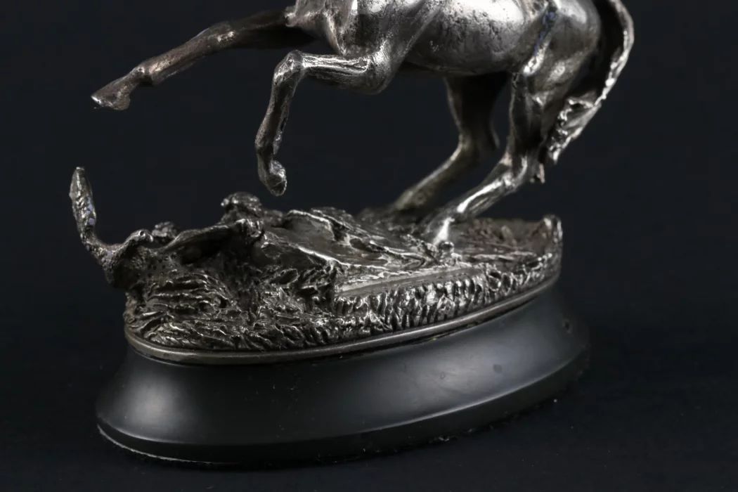 Silver Sculpture "Startled yearling"