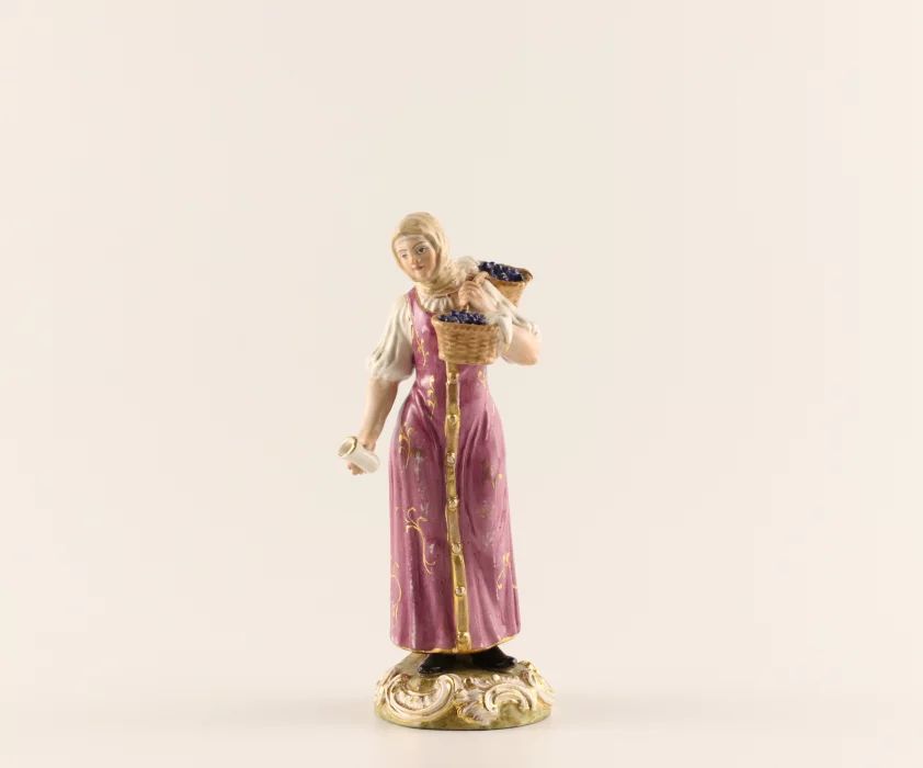 Porcelain figurine "Peasant Woman with Berries "