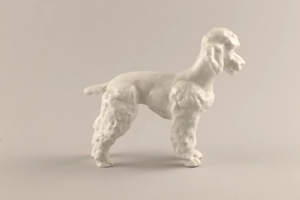 Figurine en porcelaine "Caniche". Meissen.