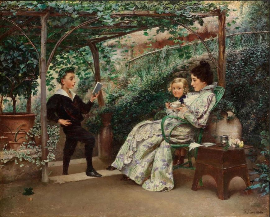 Painting "Recital" K.Stepanov  (1854—1910) 