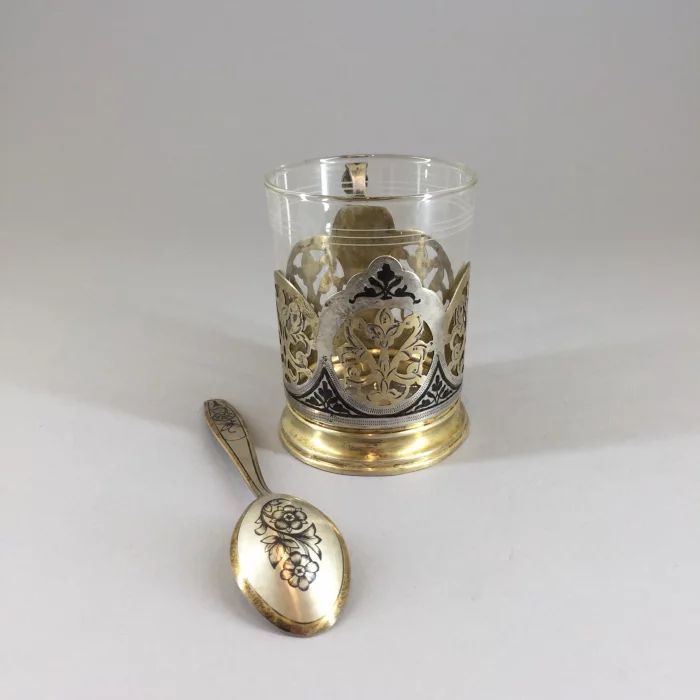 Silver cup holder "Kubachi"