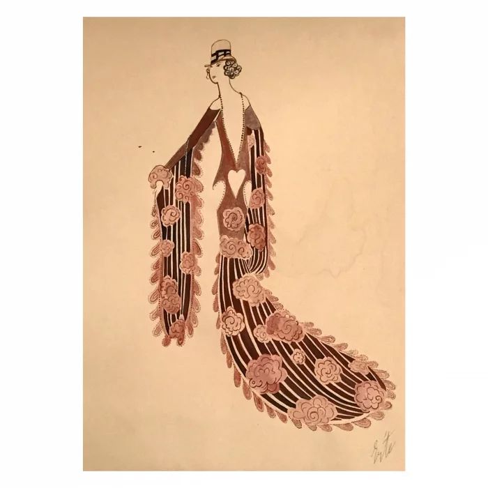 Drawing from the "Stage Costumes" series. Erte 