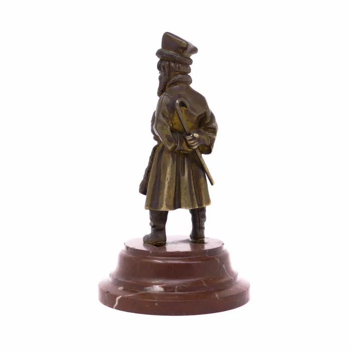 Figurine en bronze sur pierre - "Homme russe". 
