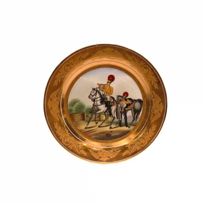 Pair of Plates "Soldier of the Russian army of the 19th century" 