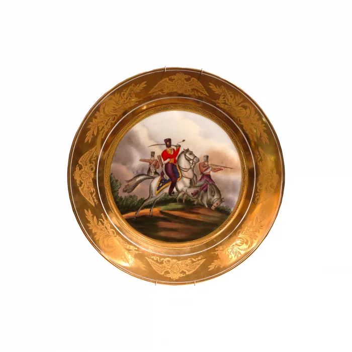 Pair of Plates "Soldier of the Russian army of the 19th century" 