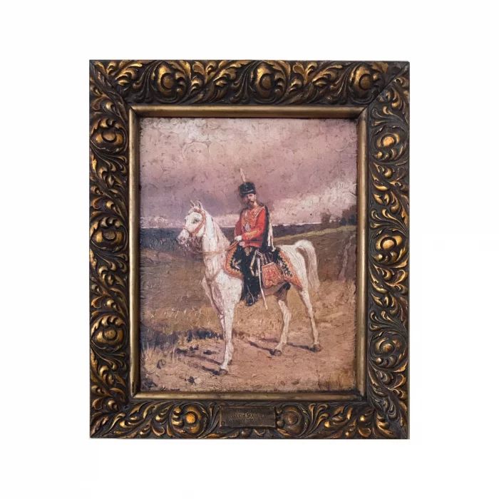 Painting "Nicholas II on horseback".