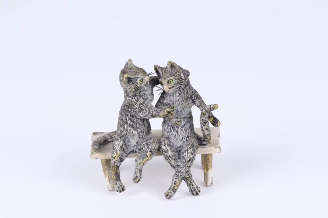Cats in love. Vienna bronze