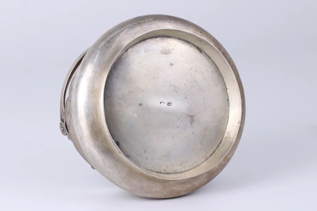 Russian silver sugar bowl